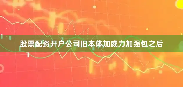 股票配资开户公司旧本体加威力加强包之后